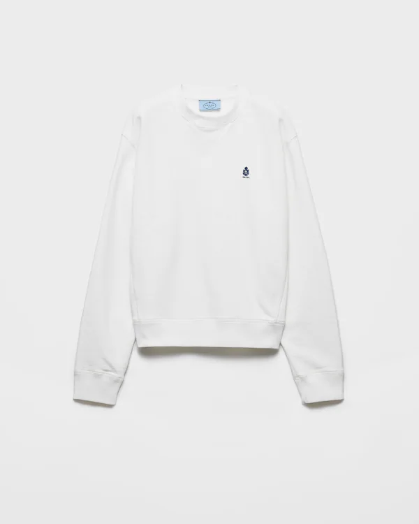 Sudadera de cuello redondo de algodón