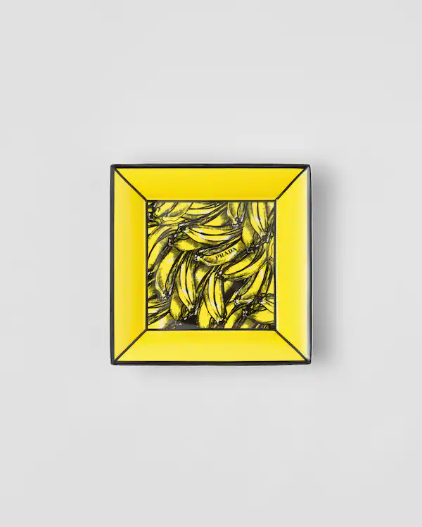 Bandejón cuadrado de porcelana grande - Banana
