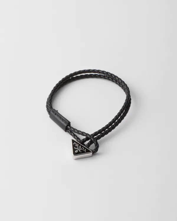 Pulsera de cuero napa trenzado