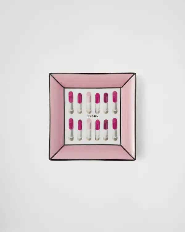 Bandejón cuadrado de porcelana grande - Lipstick
