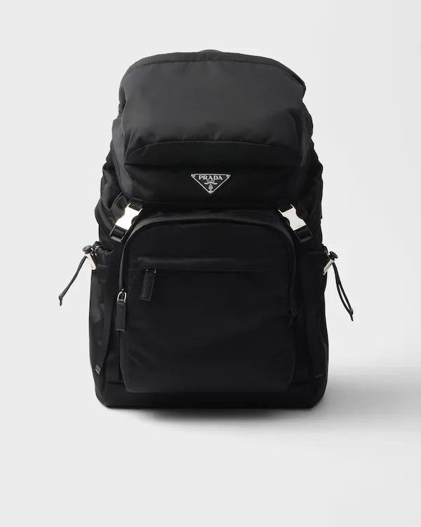 Mochila de Re-Nylon y cuero Saffiano