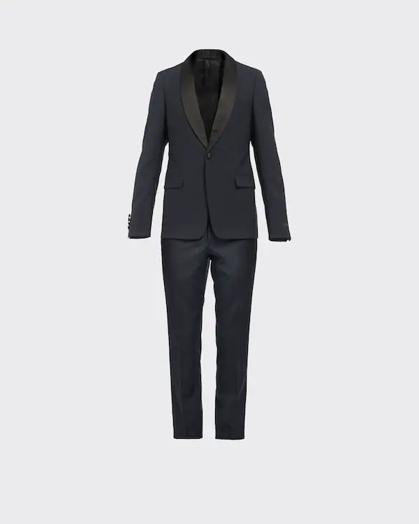 Traje de tuxedo de lana y mohair
