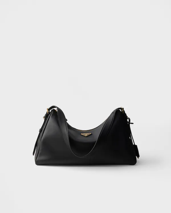 Bolso de hombro de cuero grande Prada Aimée