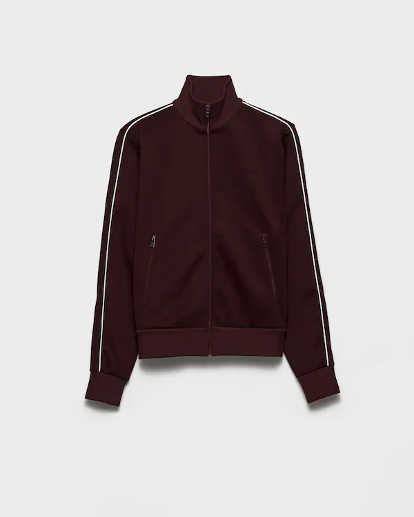 Chaqueta técnica con cremallera de tela técnica