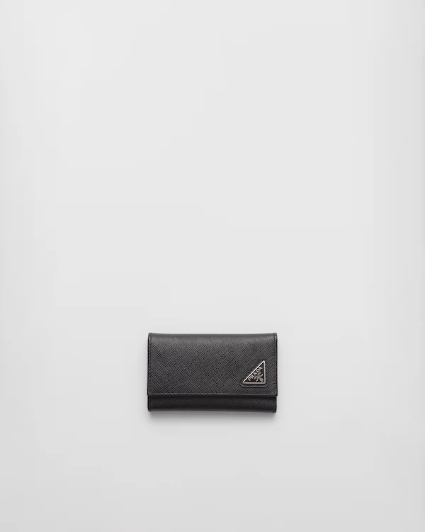 Estuche de llaves de cuero Saffiano