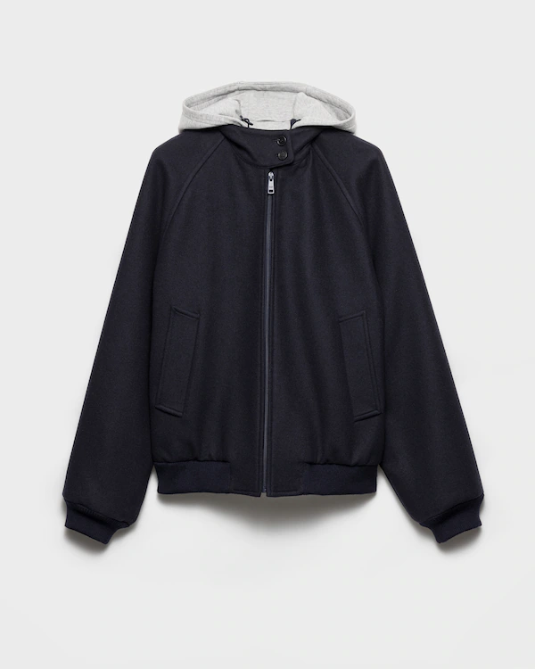 Chaqueta de tela y felpa de algodón