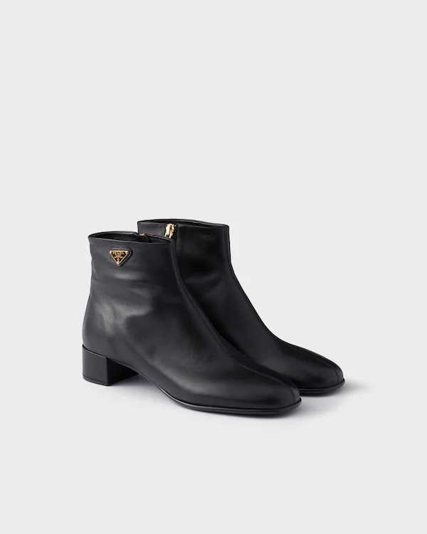 Botines de cuero napa