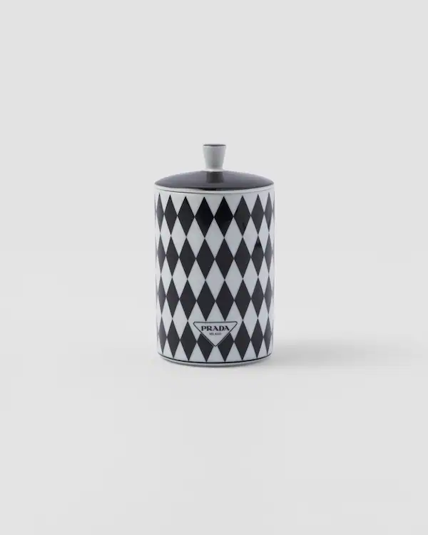 Vela aromática de porcelana - Damero