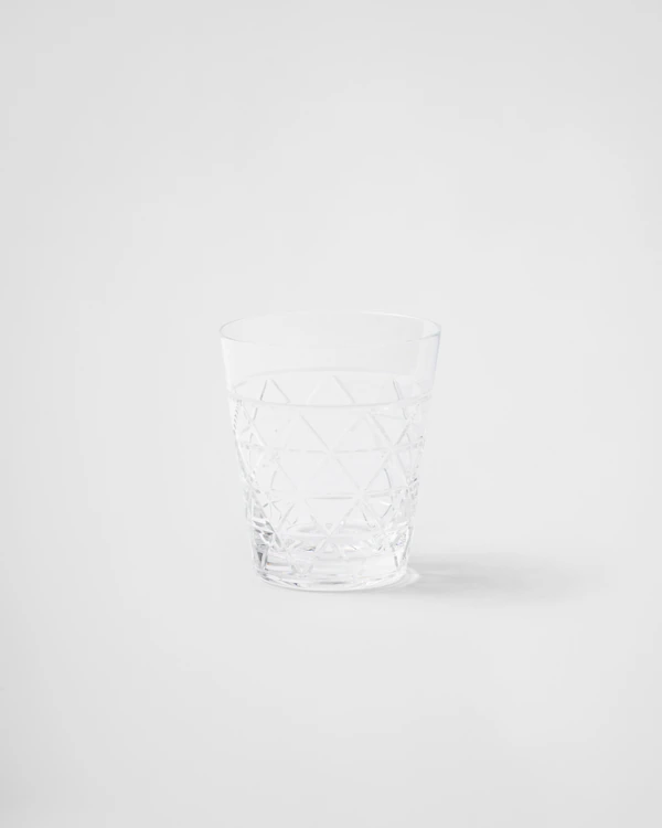 Vaso de agua de cristal - Triángulos