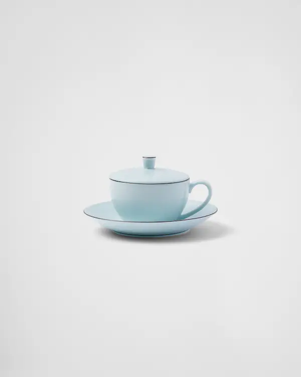 Taza de cappuccino de porcelana - Celadón