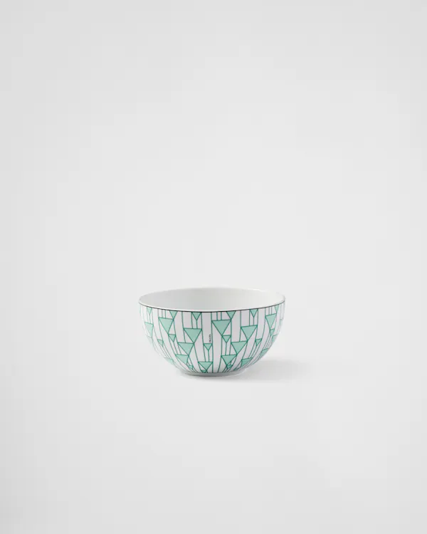 Juego de dos tazas de sopa de porcelana - Verde Viena