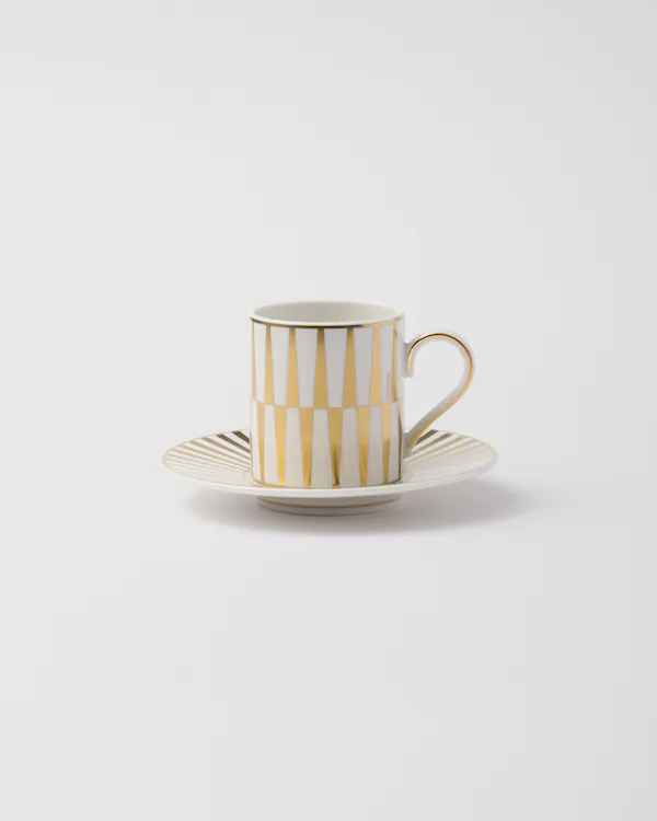 Taza de café de porcelana - Rayas