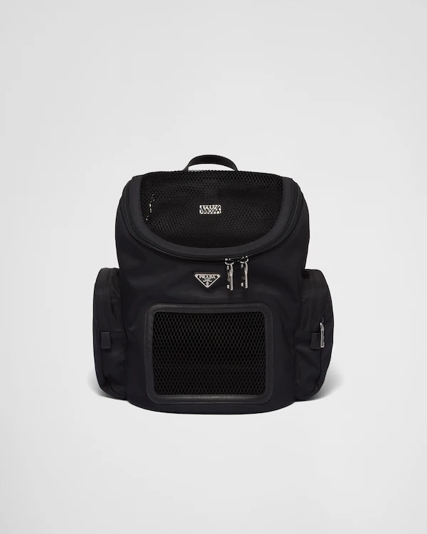 Bolsa para mascota de Re-Nylon y cuero Saffiano