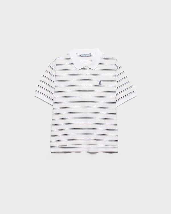Camiseta polo de piqué con rayas