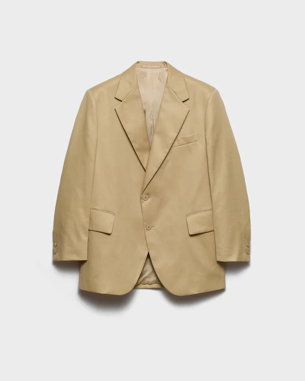 Chaqueta de algodón de un solo botón