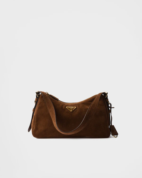Bolso bandolera mediano de ante Prada Aimée