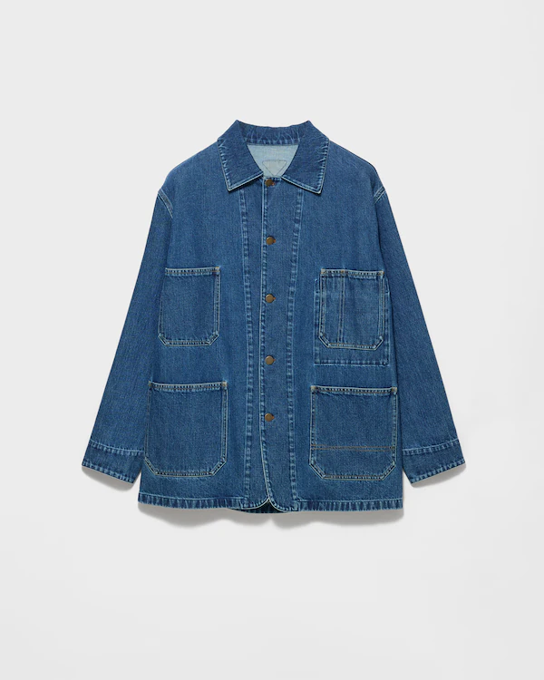 Chaqueta blousón de denim claro