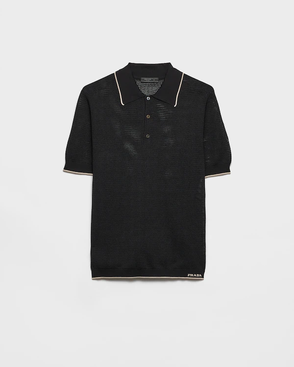 Camiseta polo de seda y algodón