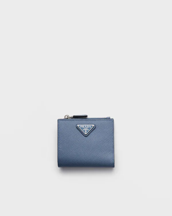 Billetera de cuero Saffiano pequeña