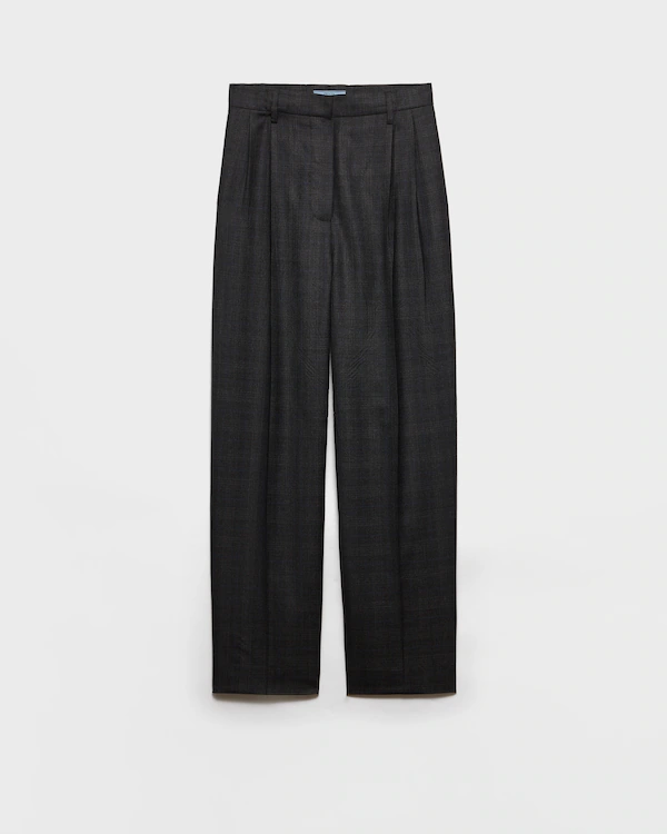Pantalones de lana con cuadros