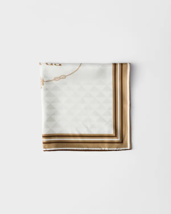 Pashmina de seda estampada en tejido sarga jacquard 55