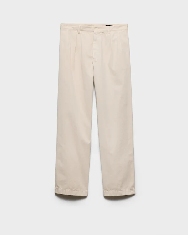 Pantalones de algodón de pierna ancha