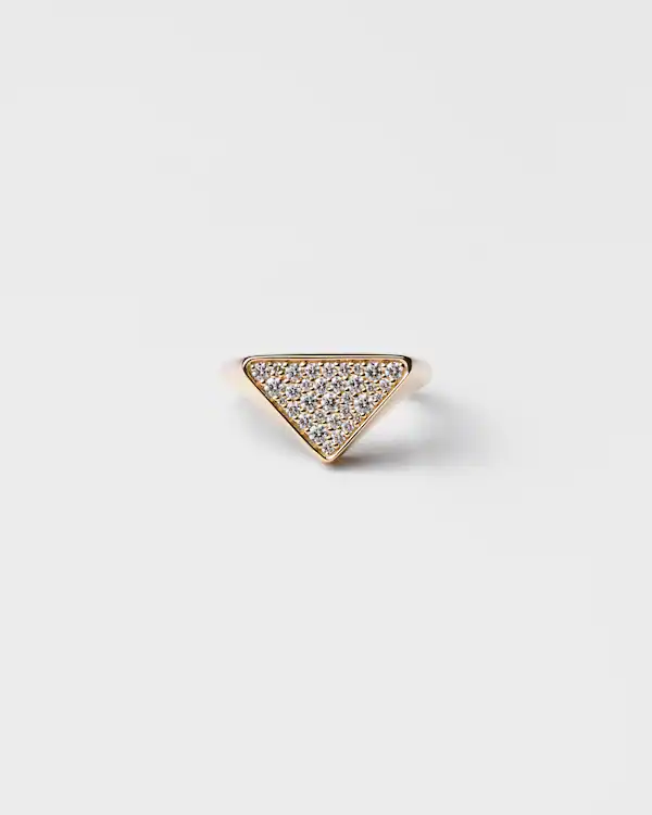 Anillo de signet Eternal Gold en oro amarillo con diamantes