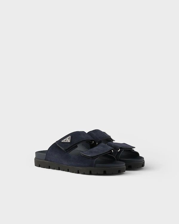 Sandalias de cuero de gamuza