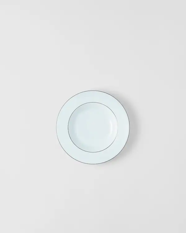Juego de dos platos de sopa de porcelana - Celadon