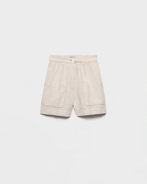 Pantalones cortos de chambray