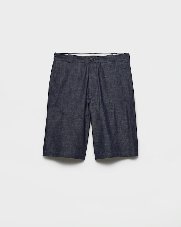 Bermudas de denim crudo