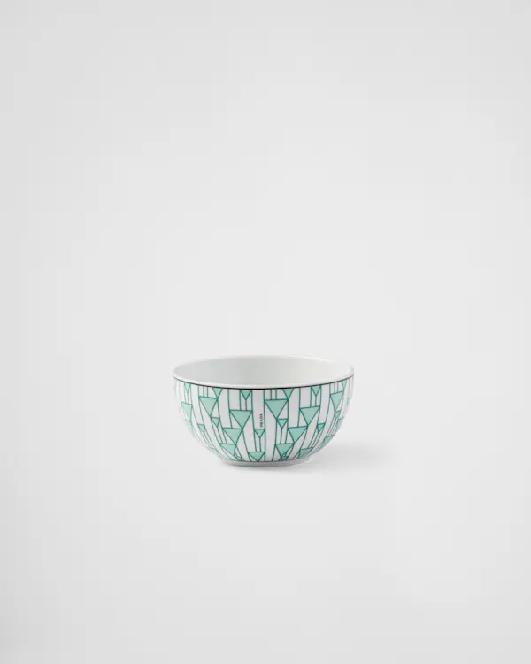 Juego de dos tazas de arroz o cereales de porcelana - Verde Viena