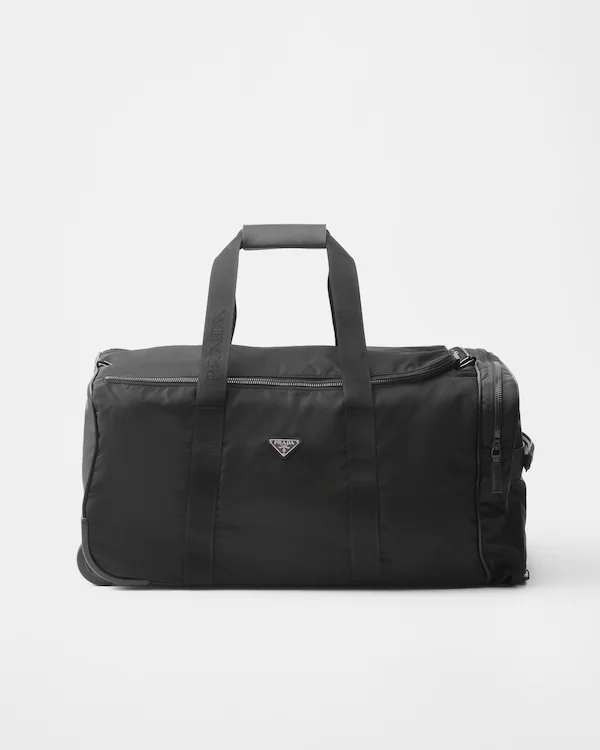Maleta de Re-Nylon y cuero Saffiano