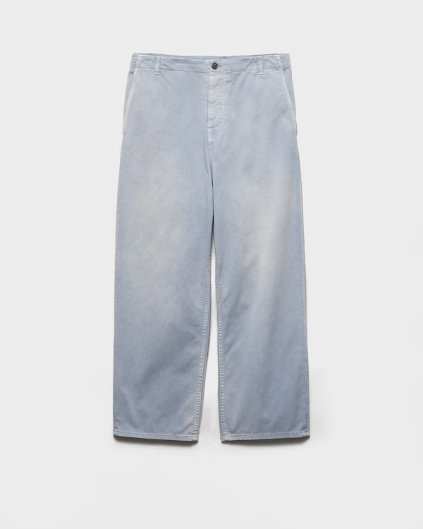 Pantalones de gabardina lavada