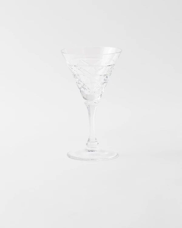 Vaso de vino blanco cristal - Triángulos