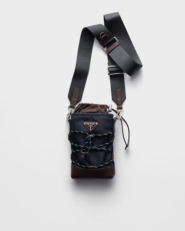 Funda para teléfono móvil de Re-Nylon y cuero Prada Speedrock