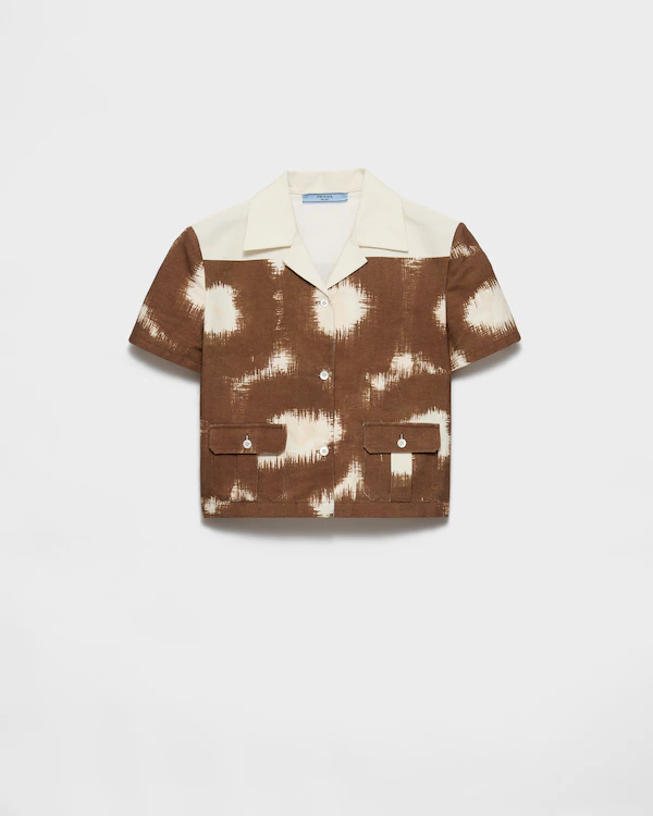 Camisa de lona estampada