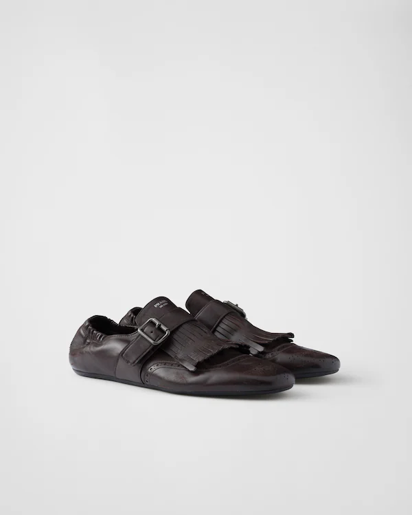 Zapatos de cordones monje con flecos