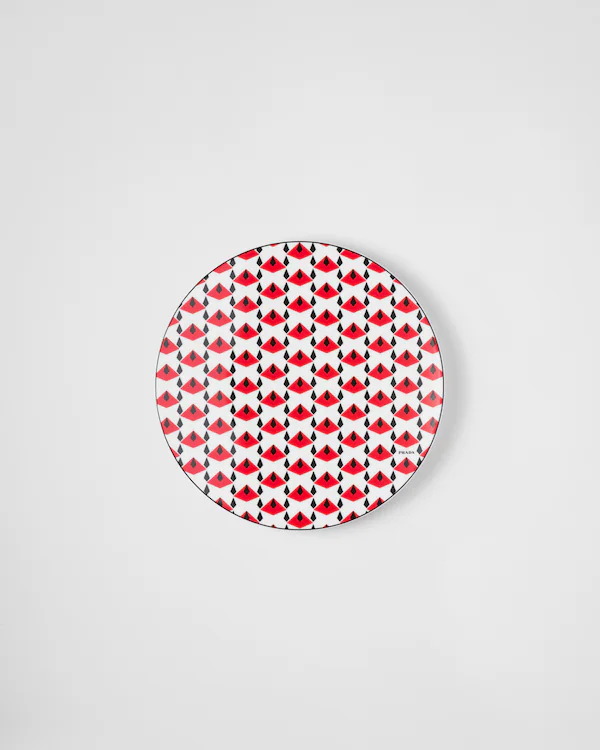 Plato cargador de porcelana - Rojo Viena