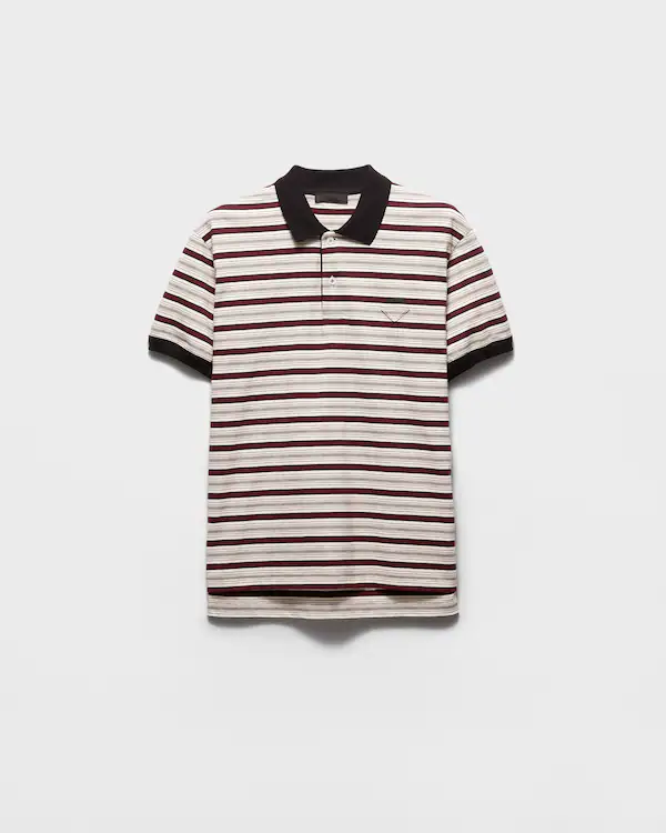Camiseta de piqué de algodón de manga corta