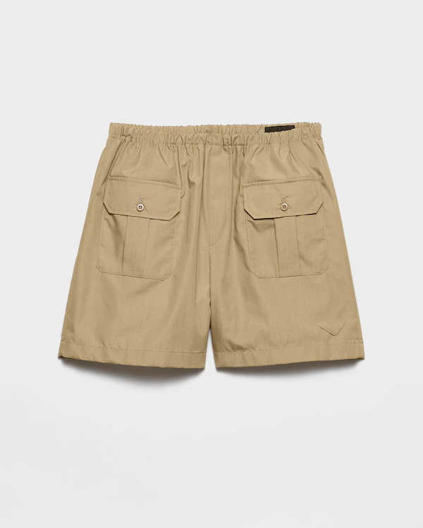 Bermudas de popelín de algodón