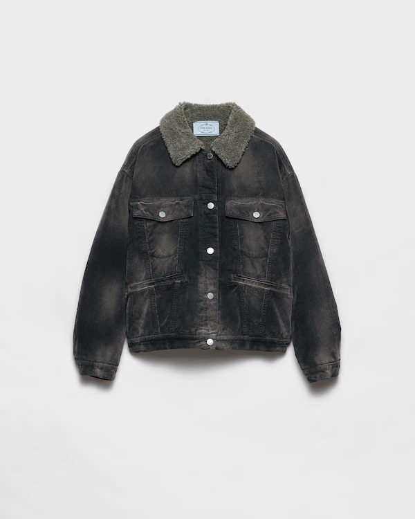 Chaqueta blusón de terciopelo