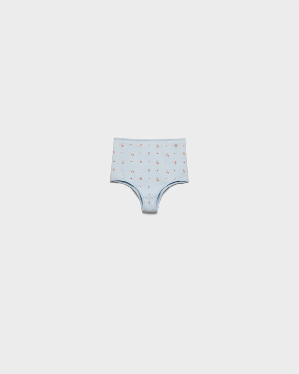 Tangas de algodón elástico con estampado floral