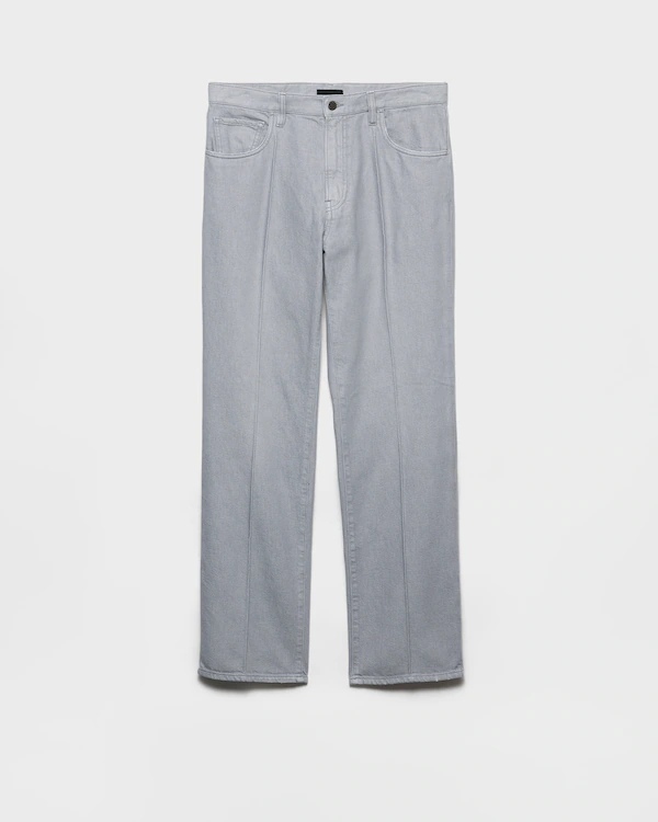 Pantalones vaqueros de mezclilla lavada de cinco bolsillos