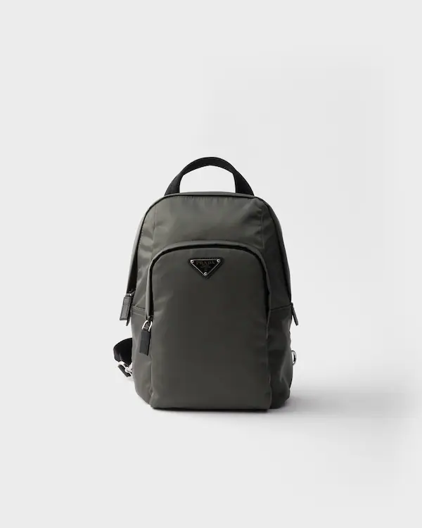 Mochila de Re-Nylon y cuero Saffiano