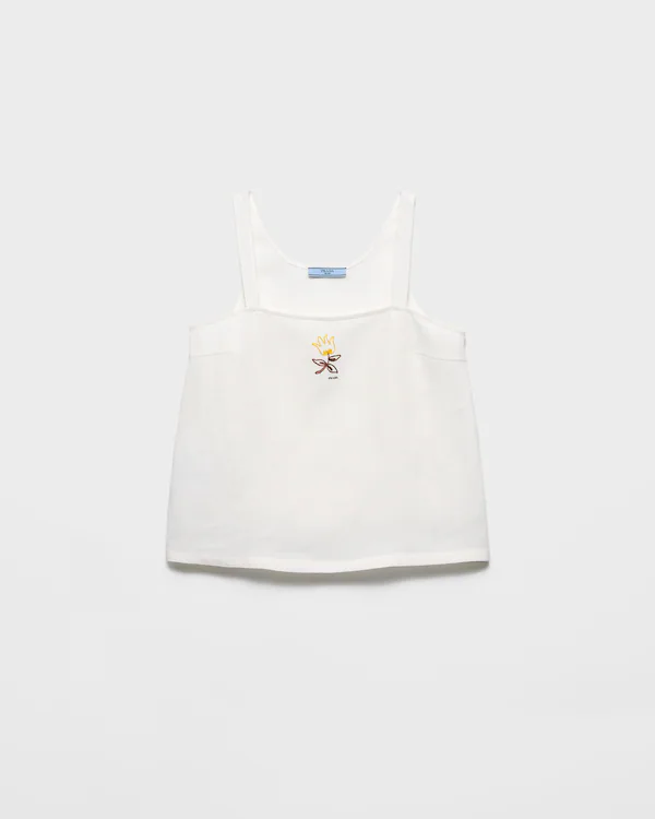 Blusa de lino con bordado