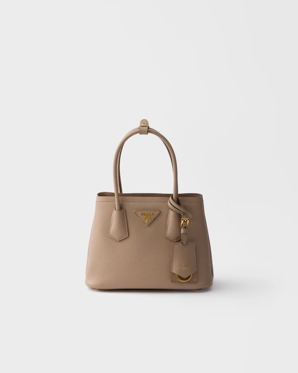 Bolso mini de cuero Saffiano doble Prada