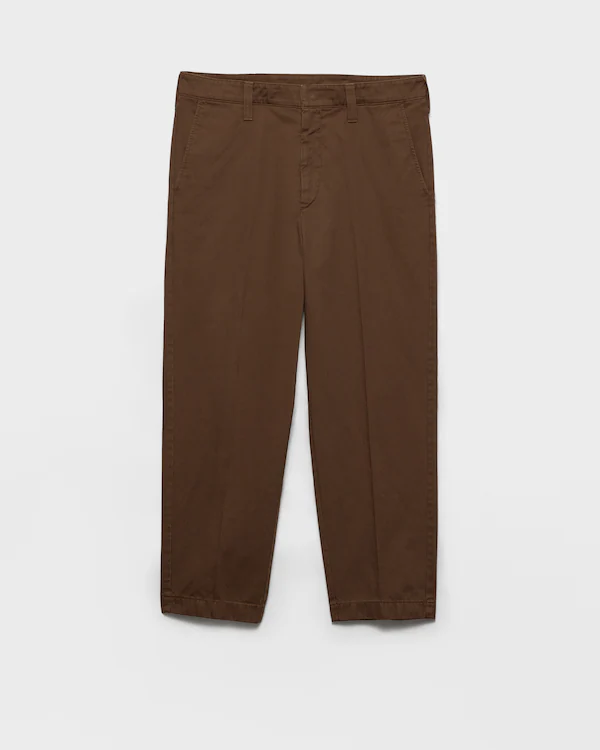 Pantalones de gabardina de algodón