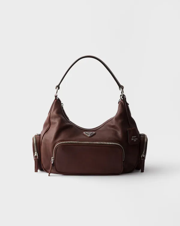 Bolso de cuero lavado mediano