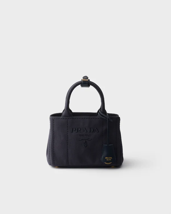 Bolso mini de lona de algodón Prada Jardinière